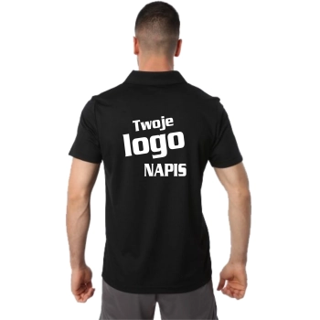 Koszulka Polo z Własnym nadrukiem Logo dużym logo na plecach w jednym kolorze nadruku
