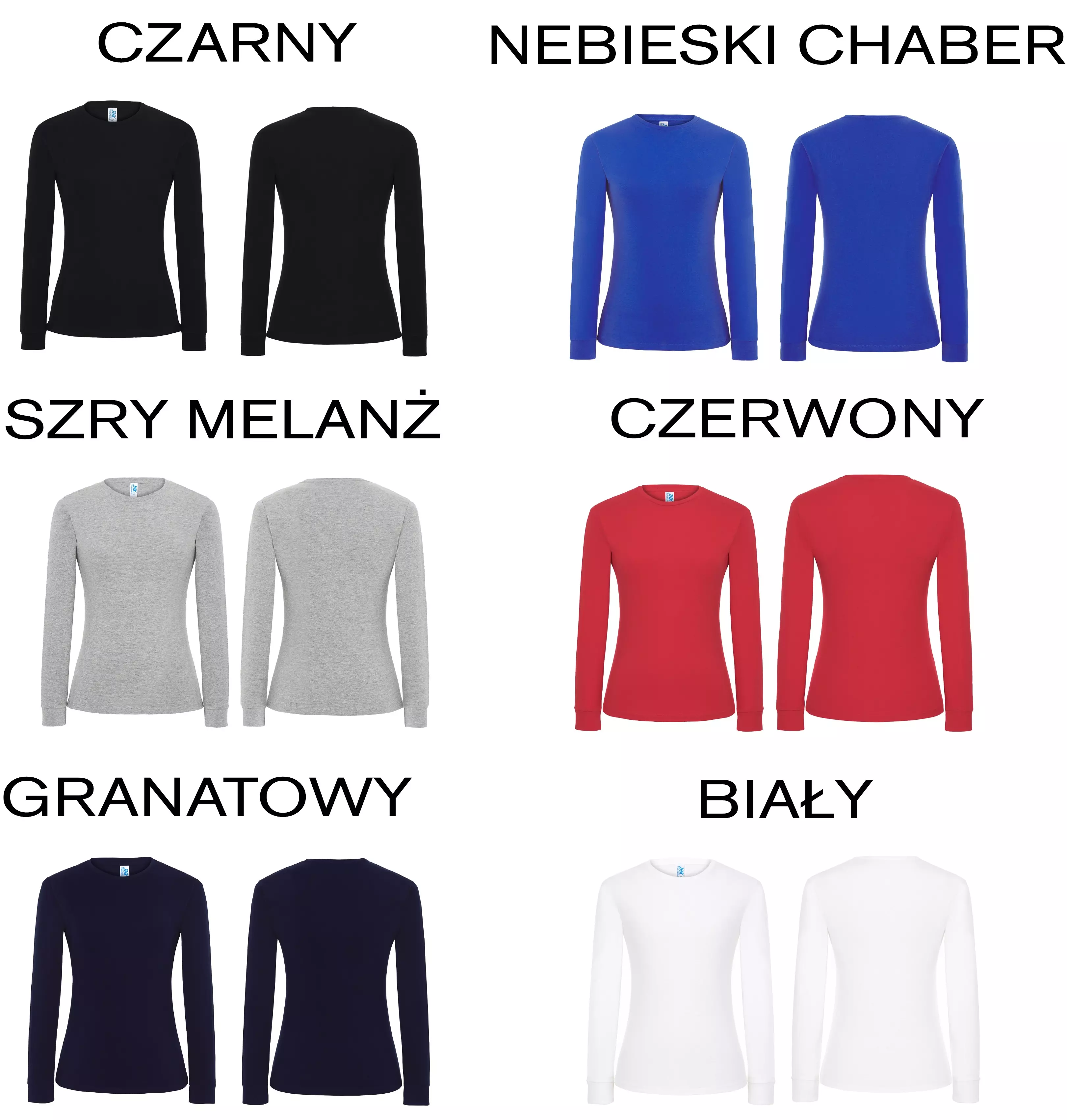 Koszulka damska z długim rękawem w kilku kolorach – Roana